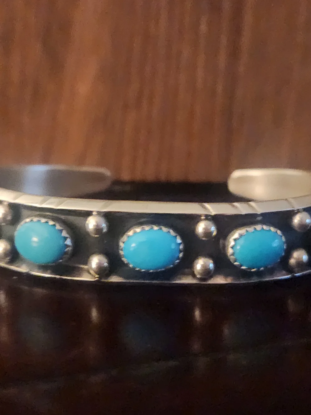Kingmam Turquoise Sterling Silver Cuff By Reed Charley